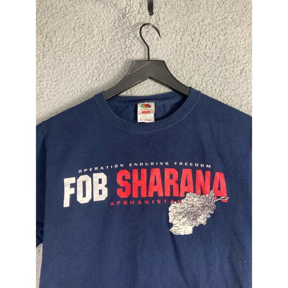 FOB Sharana Graphic T-Shirt Unisex Small Blue Crew Neck‎ - Picture 3 of 7